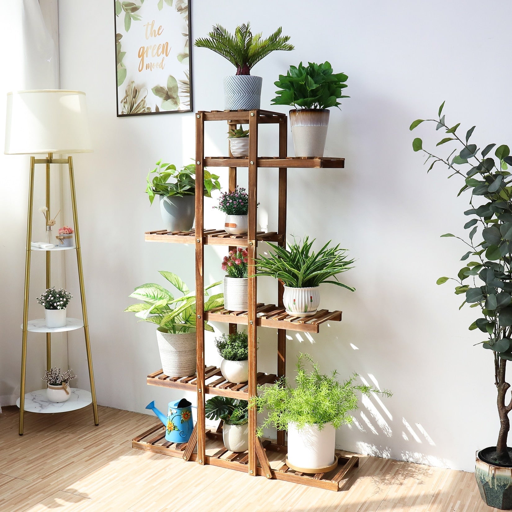 6 Tier Wooden Plant Home Decor Stand