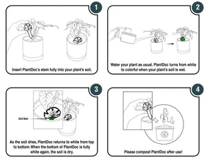 PlantDoc Houseplant Watering Guide Instructions