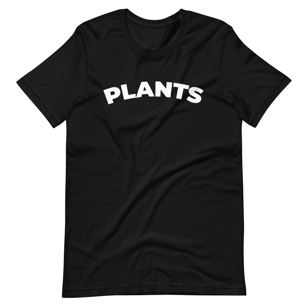 plants unisex black t-shirt
