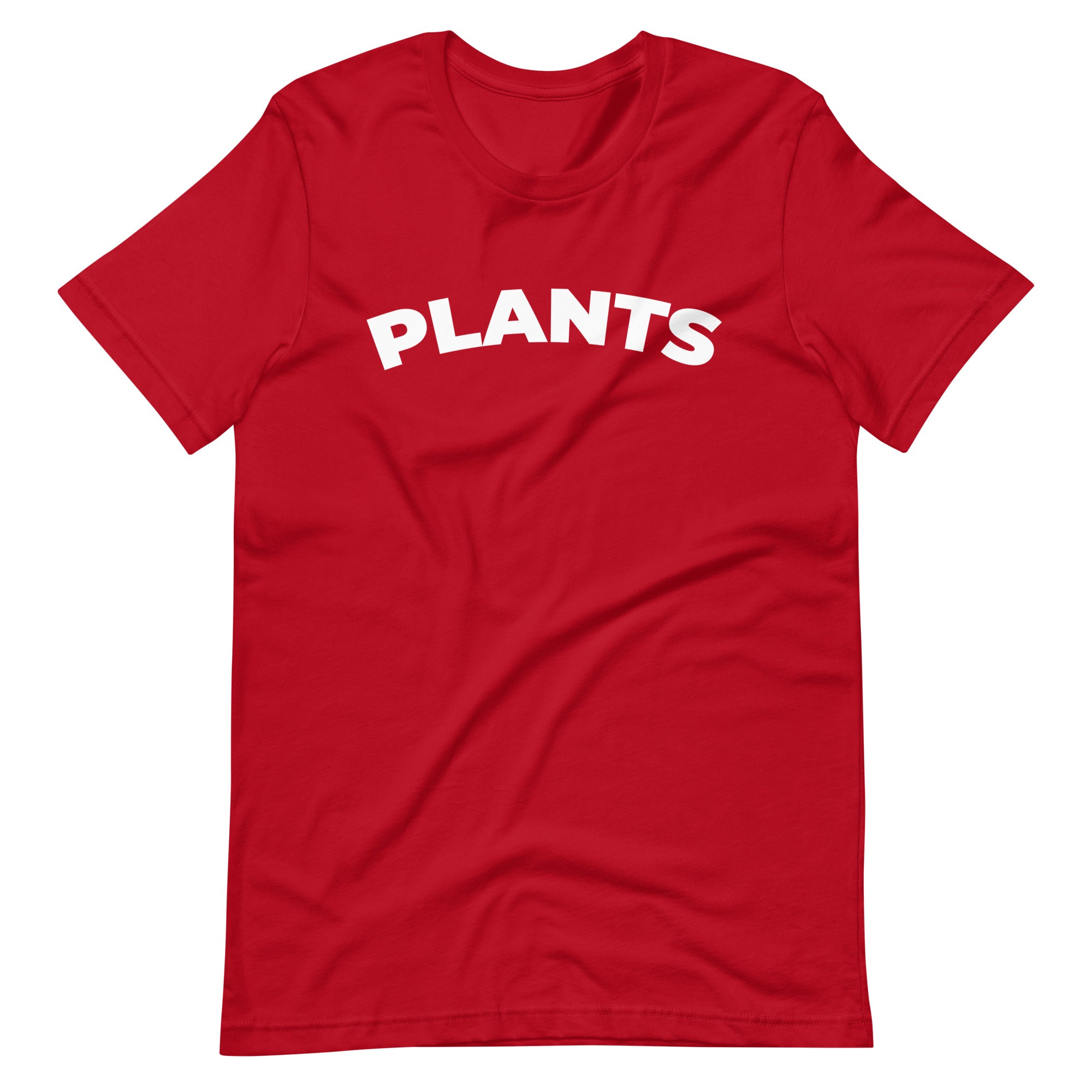 plants unisex red t-shirt